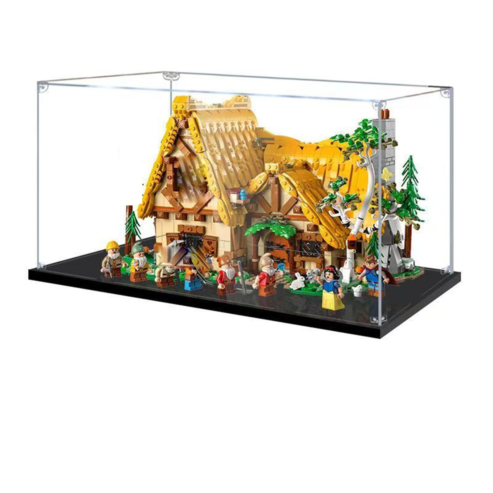 50x30x25cm Acryl Vitrine für Modellautos, Schaukasten für Figuren | Acryl Vitrine Schaukasten für Lego Modellauto 1/10 Batmobile Tumbler 76240 at-TE Walker 75337 BTS Dynamite 21339 43242