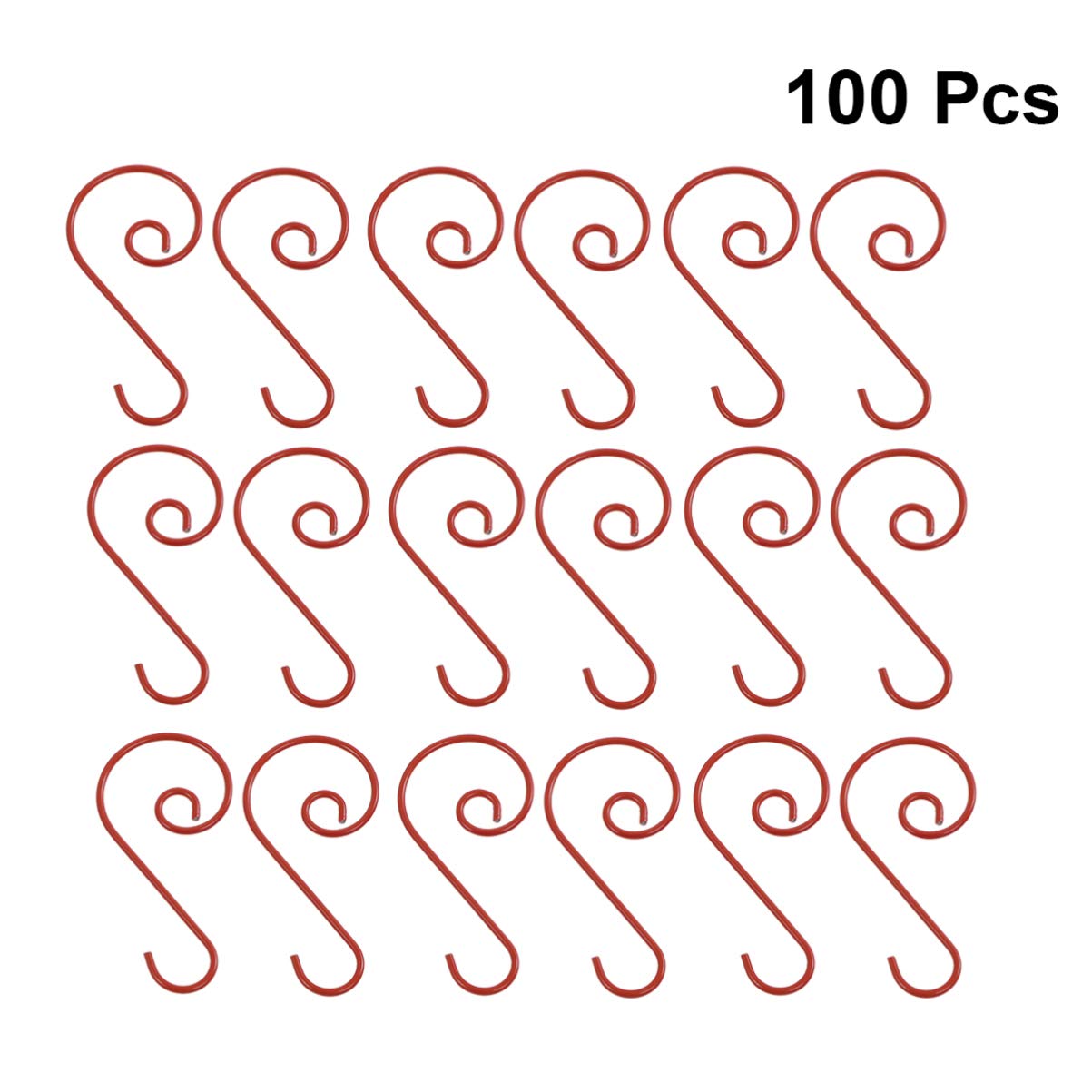 BESPORTBLE 100 Pcs Steel Hanger Hanging Spiral Christmas Hook Decorative Ornaments Hooks Christmas Bauble Hangers Hooks for Christmas Lights Xmas Tree Hangers Accessories Decorations