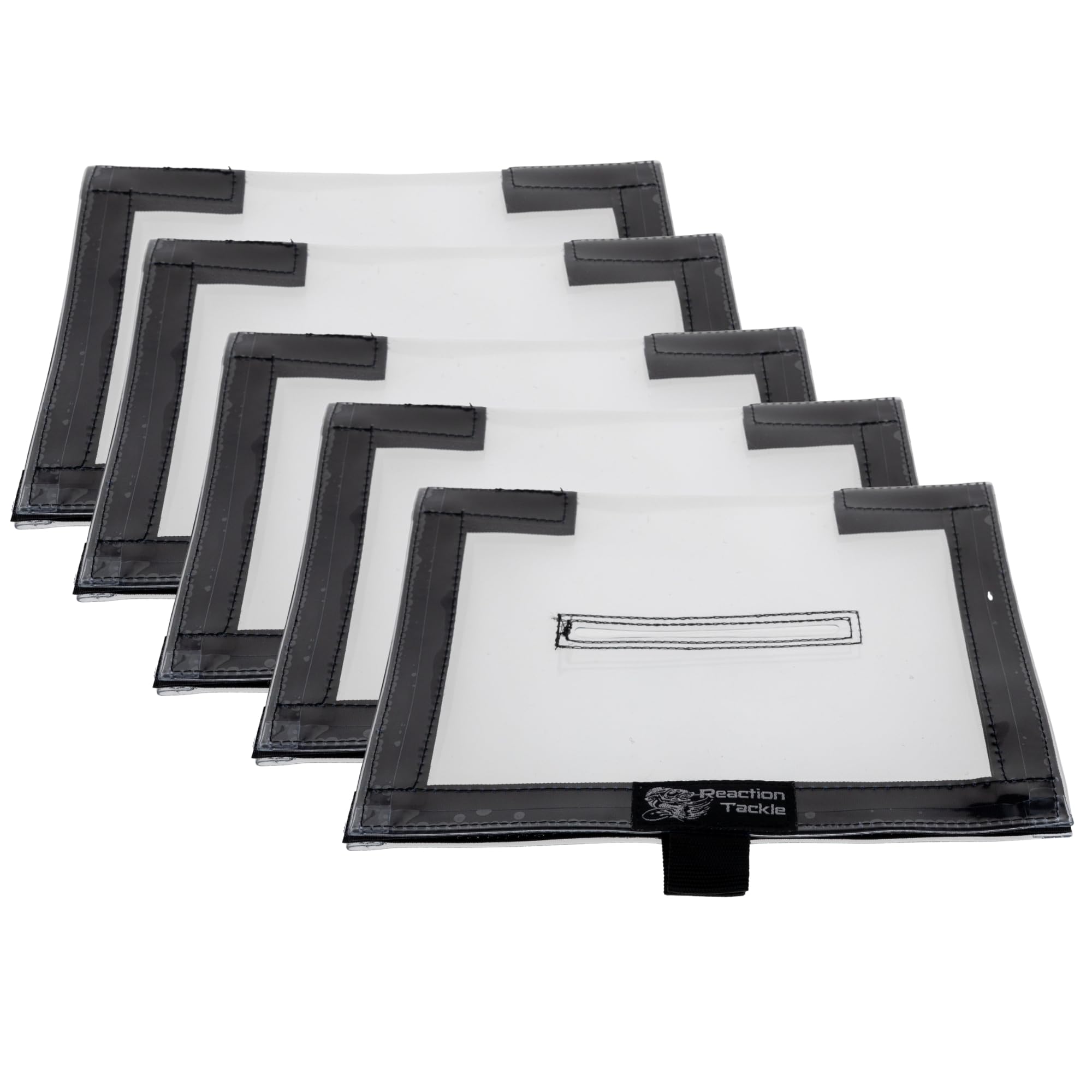 Reaction Tackle Fishing Lure Wraps or Lure Covers, Clear Fishing Hook Covers to Keep Hooks Safe, PVC Keeper in 2 Sizes 5 Packs or 10 Packs