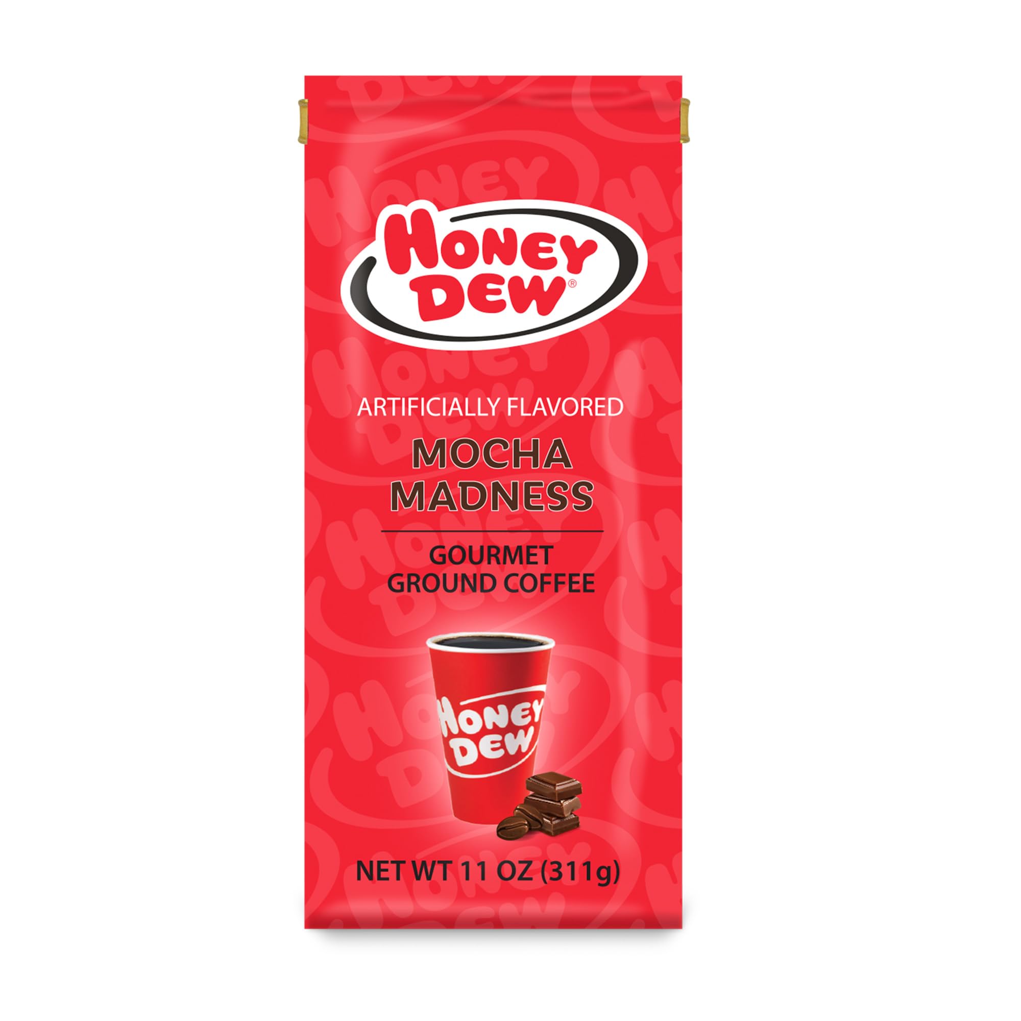 Honey Dew Donuts – Mocha Madness Flavored Ground Gourmet Coffee – 11 oz