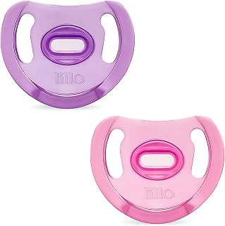 Lillo Kit Chupeta Silicone Soft Comfort Menina Tamanho 2, Lillo, Rosa/Lilás, Tam 2