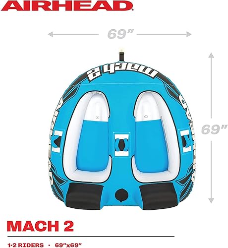 Vista 3 de Airhead Mach Towable Tube for Boating - 1, 2, and 3 Rider Sizes
