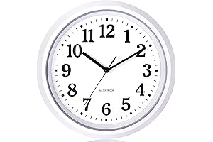 12 Inch Waterproof & Dustproof Clock for Indoor and Outdoor Use