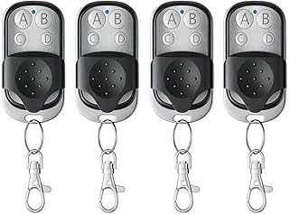 4 Stück Universal Garagentor Fernbedienung, 433 MHz Klonen Fernbedienung, Garagentoröffner Fernbedienung mit 4 Taste für Garagentoröffner, Rolltore, Türen, Schalter Licht