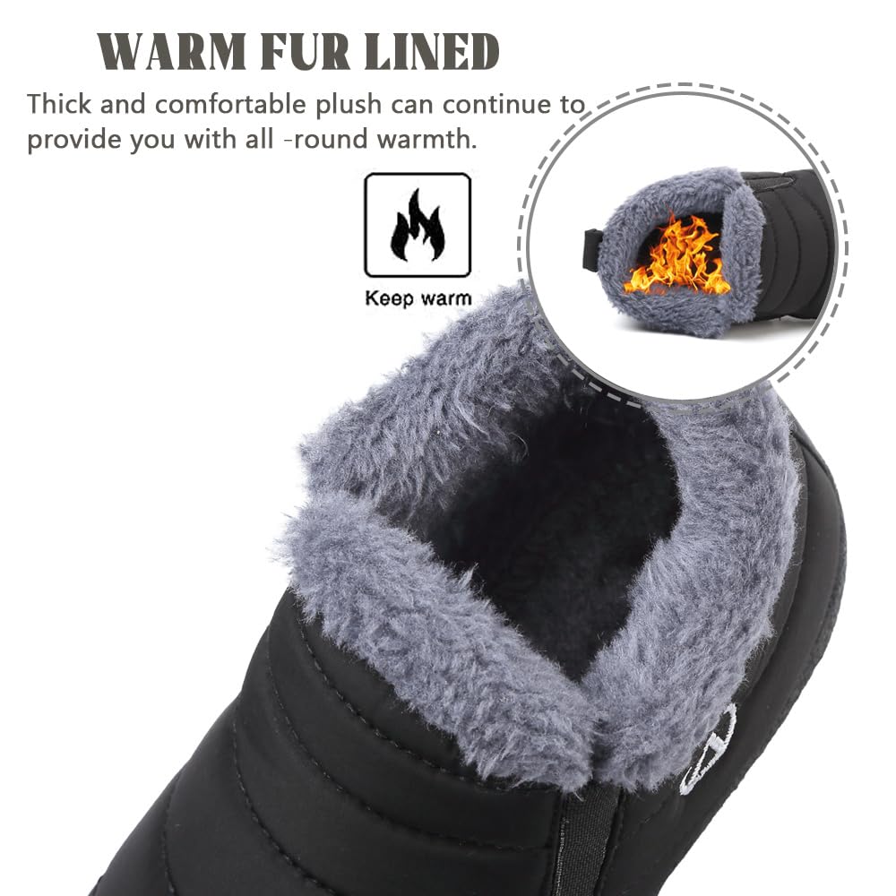 Bottes de Neige Fille Bottes Hiver Doublée De Fourrure Chaud Bottes Imperméable Confort Bottines Garçon Extérieur Antidérapant Chaussures de Marche