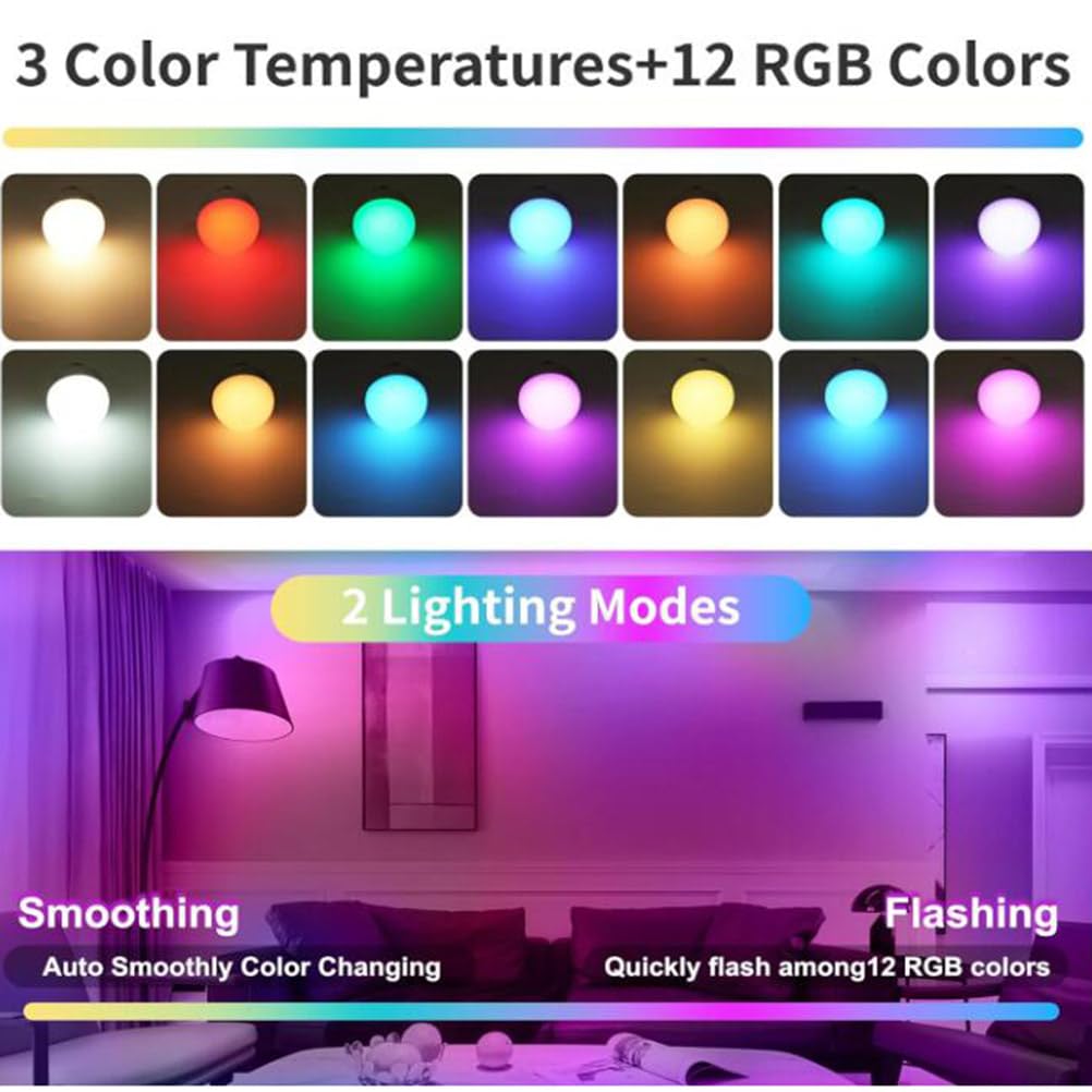 Żarówka LED E27 RGB z pilotem zdalnego sterowania, żarówka akumulatorowa USB 4W z timerem, inteligentna żarówka 15 kolorów + 3 temperatury barwowe, żarówka awaryjna ze zdejmowanym uchwytem na żarówkę