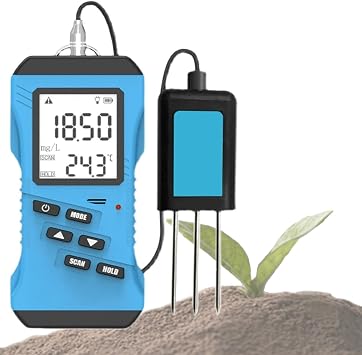 Professional Multifunctional Soil Analyzer,7-in-1 Digital Soil Tester,Test Moisture,Npk,Ph,Conductivity & Temperature for Gardens,Farms & Greenhouses