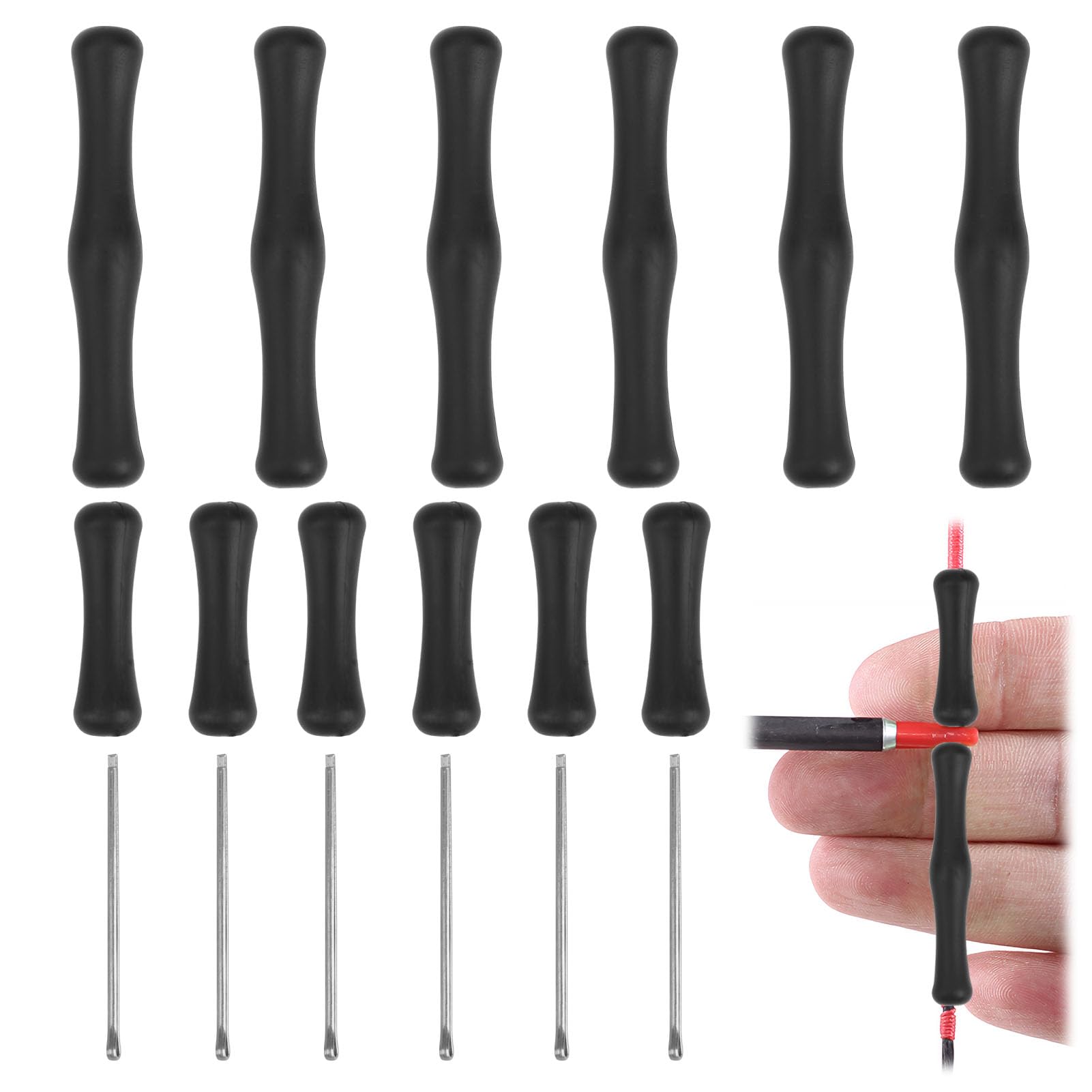 6 Sets Archery Finger Guard, Silicone Black String Guards, Recurve Bow Accessories, Finger Protectors for Recurve Bow, Archery Essentials for Adults