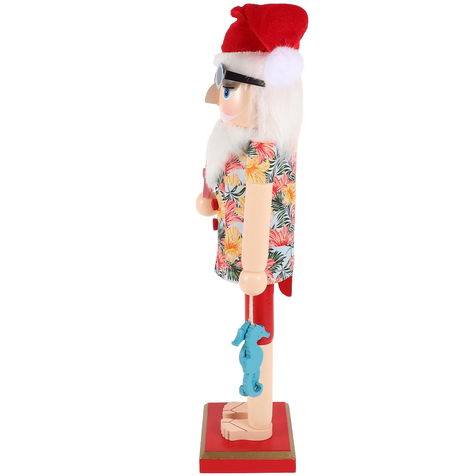 Casse-Noisette Bois Figurine Hawaïenne, Statue Décorative de Noël et Objet de Collection