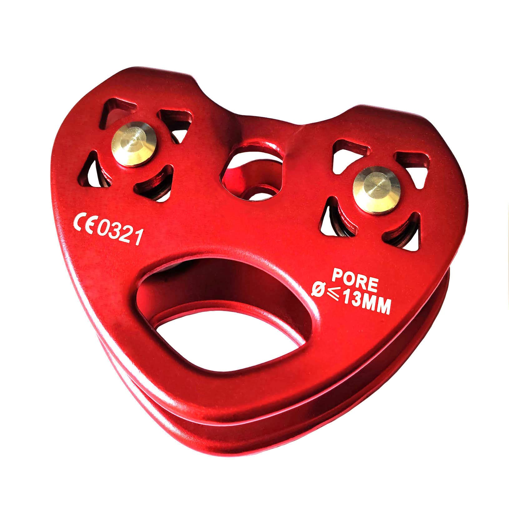 LicBund 25KN Climbing Technology Pulley Tandem Double Speed Pulley for Climbing Rescue Lifting
