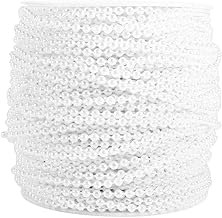 Chaîne de perles - 50M rouleau 3mm ligne de pêche perles chaîne perles chaîne guirlande décoration de mariage centres de table(blanc)