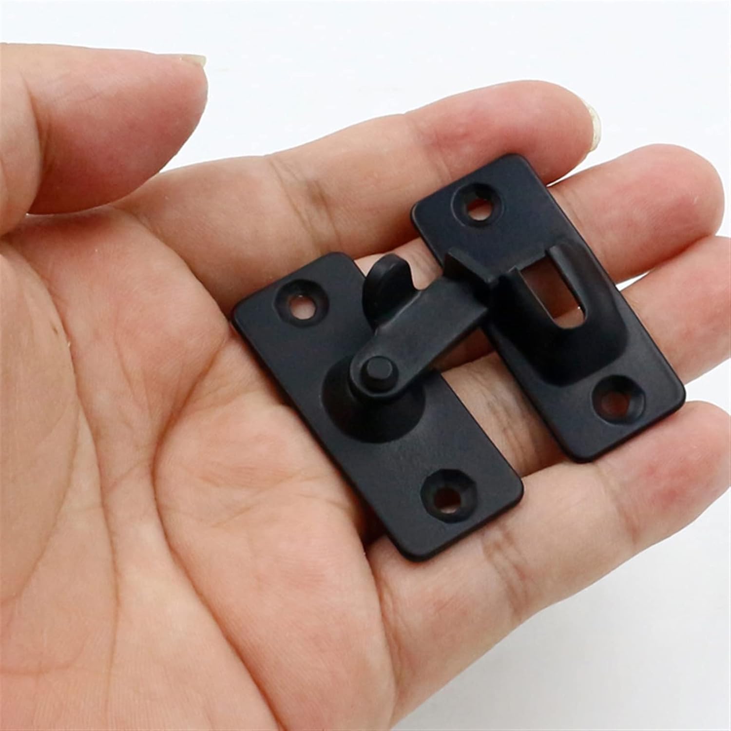 Latch Lock Stainless Steel Door Latch Right Angle Sliding Bending Screw Locker Hardware On Sliding Door Room