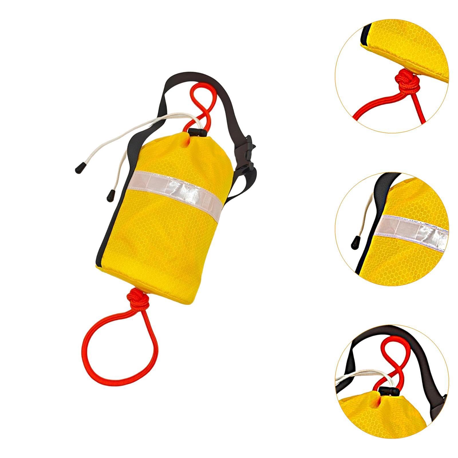 Baoblaze Borsa Porta-Corda da Lancio, Dispositivo lanciabile Leggero e Resistente all'abrasione con Corda Riflettente da 21 m per Canoa, Nautica