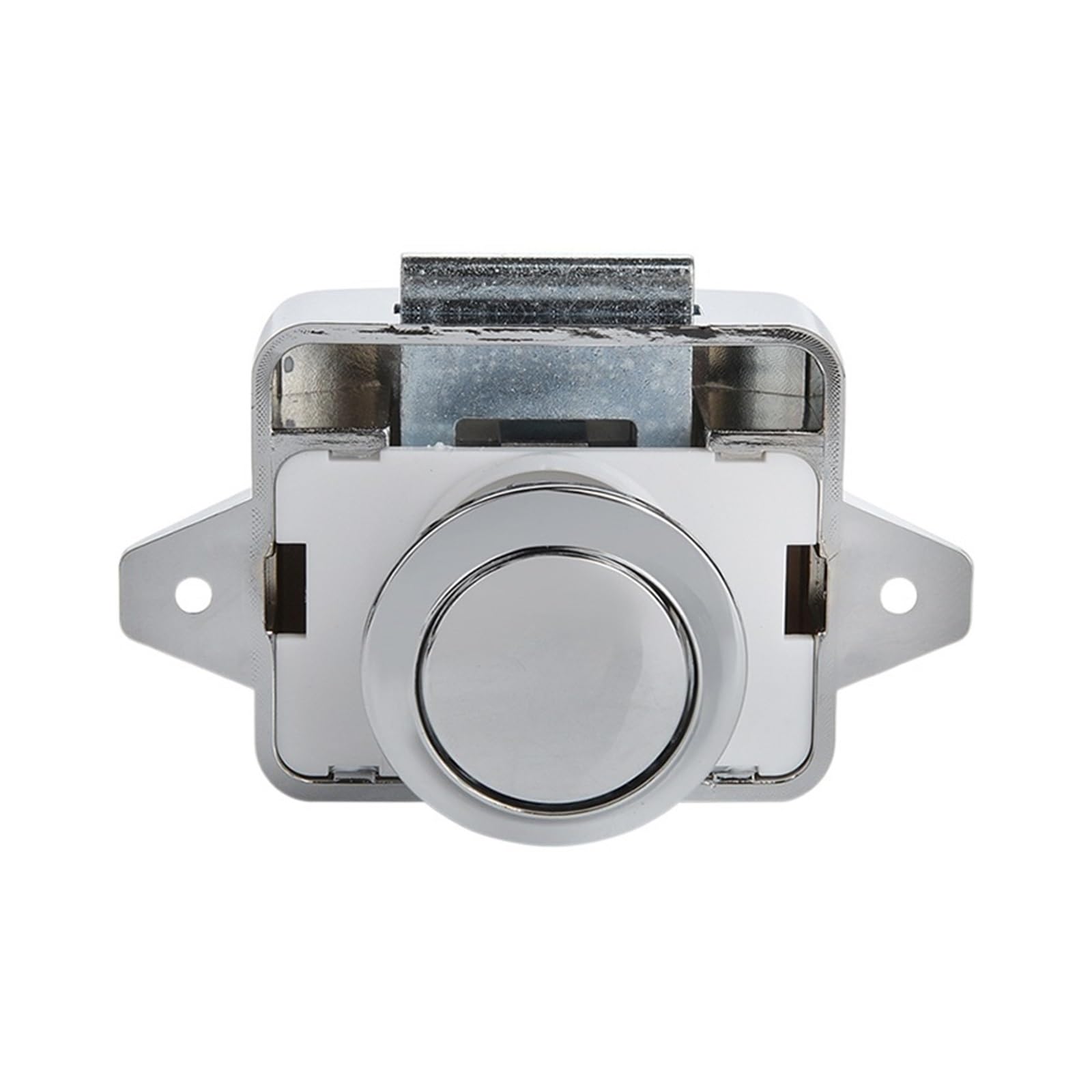 10PCS Schwarz Camper Auto Push-Lock 26mm Chrom RV Caravan Schublade Schloss Schrank Schublade Latch Taste Schlösser for Boot Motor Lucky (Color : Chrome)