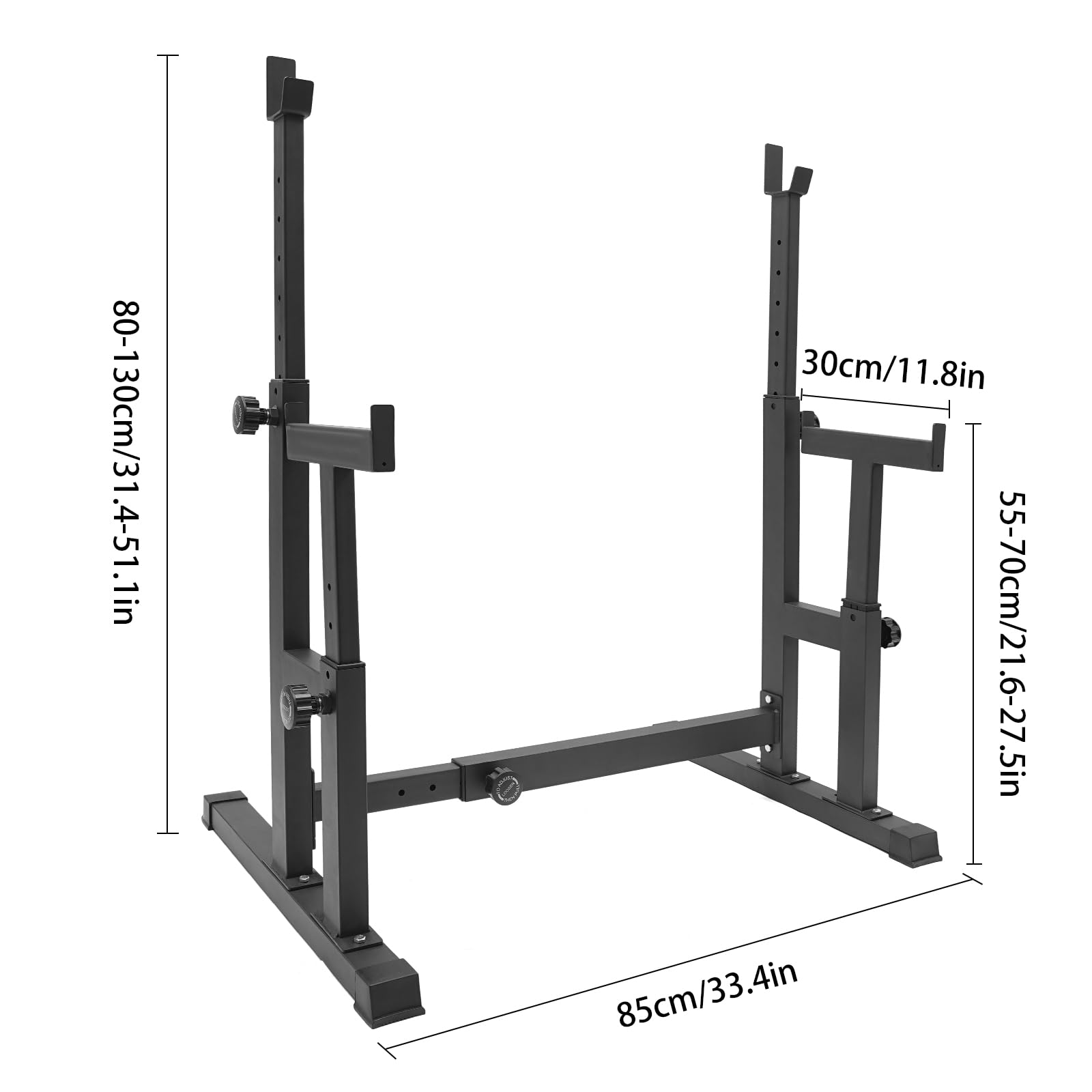 Soporte para sentadillas, soporte para pesas ajustable en altura, soporte para pesas multifunción, para levantamiento de pesas en casa, press de banca de hasta 250 kg