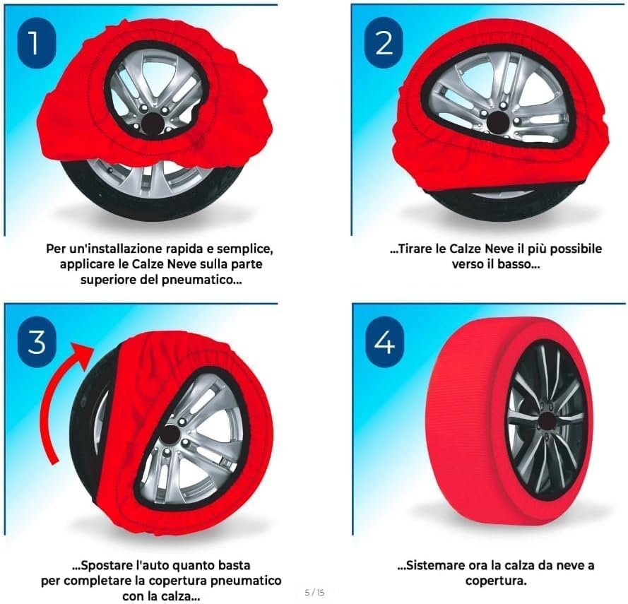 Calze Da Neve Omologate Per Auto | Catene Facili Da Montare, Specifiche Per Ateca 225/40-19 - T00074