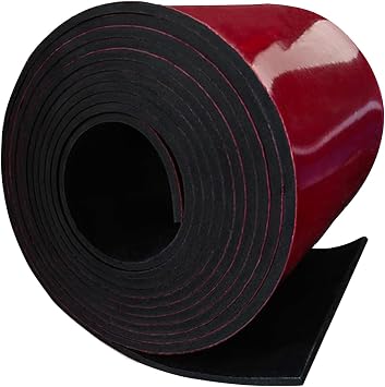 Rubber Strips with Adhesive Backing 1/8.125" Thick x 4" Wide x 20 Long