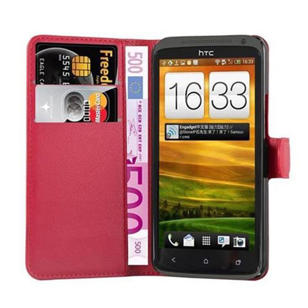 Cadorabo Custodia Libro Portafoglio Per HTC Desire 12 | Pelle Rossa Carminio | Vani Carte E Banconote, Stand E Chiusura Magnetica - 2
