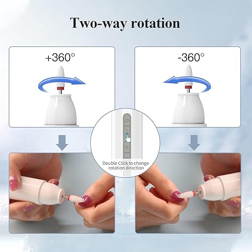 Miniatura 6 de TOUCHBeauty Taladros de uñas eléctricos, taladros de uñas inalámbricos para uñas acrílicas profesionales, lima de uñas eléctrica inalámbrica para