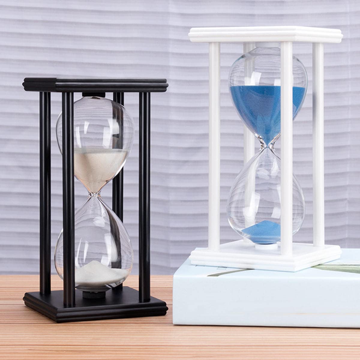Sanduhr Große Sanduhr Sanduhr 60 Minuten Holz Sanduhr Timer für Zuhause Restaurant Büro Wohnzimmer Deko