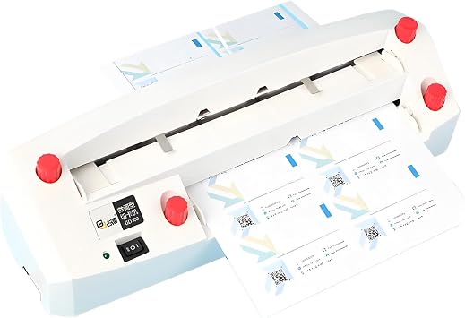 Automatic Binding Machine & Electric Business Card Cutter, Heavy Duty Paper Cutter with 9 Blades, 120-300g Paper Thickness, 1-18mm Margin, 50rpm Speed for Copy Shops/Design Studios