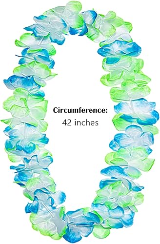 Miniatura 3 de FreshDear 12 unidades de leis hawaianos a granel, leis para fiesta luau, leis hawaianos para adultos, regalos de fiesta en la playa para adultos,
