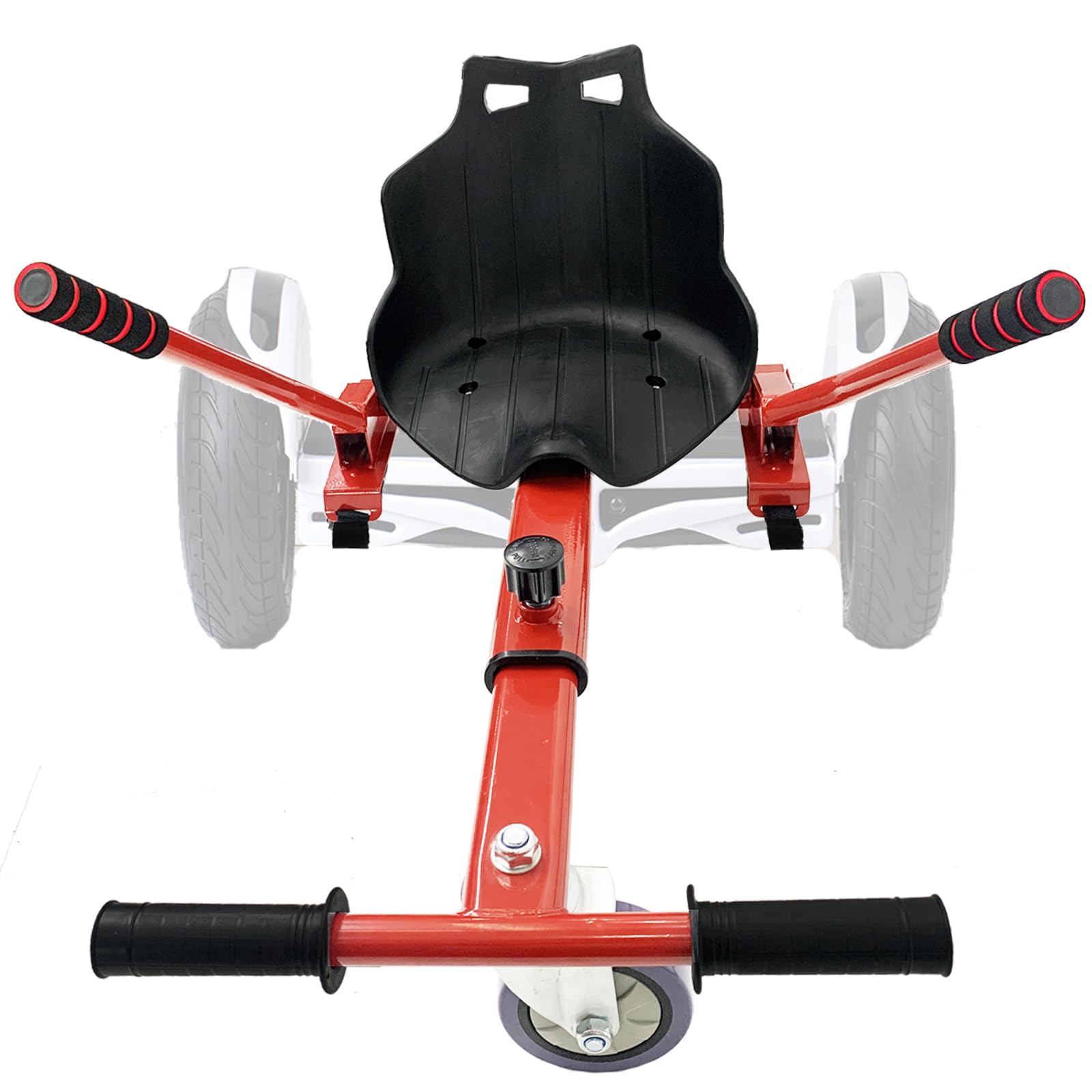 Jacgood Hoverkart Seat Hoverboard Go Kart Fit 6.5” 8” 10” Hoverboards (Red)