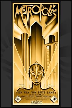 PosterOffice Fritz Langs Metropolis 1926 Art Deco Movie Print Poster- Size 24"x36" 60.96 x 91.44 cm An Authentic Print with Holographic Sequential Numbering