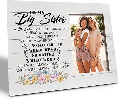 Miniatura 8 de Marco de mejor amiga, regalo de hermana del alma, letrero de placa de madera enmarcada, marco de fotos de madera, regalo ideal para cumpleaños de