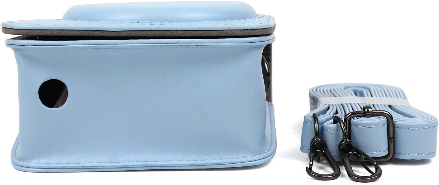 CAIUL Compatible Comprehensive Protection Mini 70 Case Bag with Soft PU Leather Material for Fujifilm Instax Mini 70 Camera - Blue