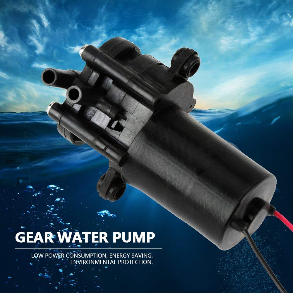 Bomba de Agua Autocebante 12V DC Mini Bomba de Engranajes de Plástico para Circulación de Agua y Suministro en Baños y Equipos