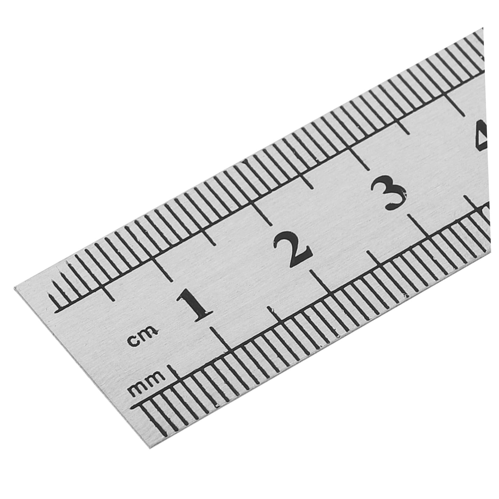 30 Pièces Lot de Règles Acier Inox Double Graduation Règle Rigide Précision pour Dessin Menuiserie Guitare et Bricolage