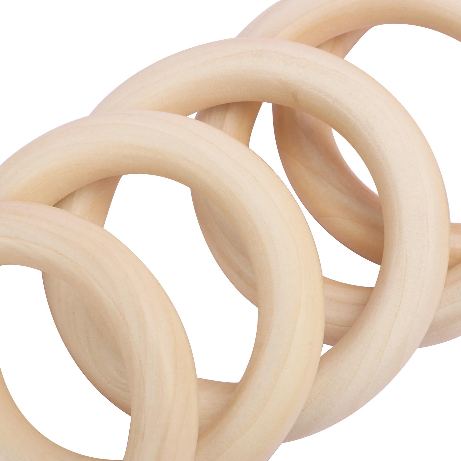 35 anillos de madera de 4 pulgadas para manualidades, anillos de madera natural para macramé, fabricación de joyas y manualidades, anillos de madera lisa sin terminar, por GNIEMCKIN