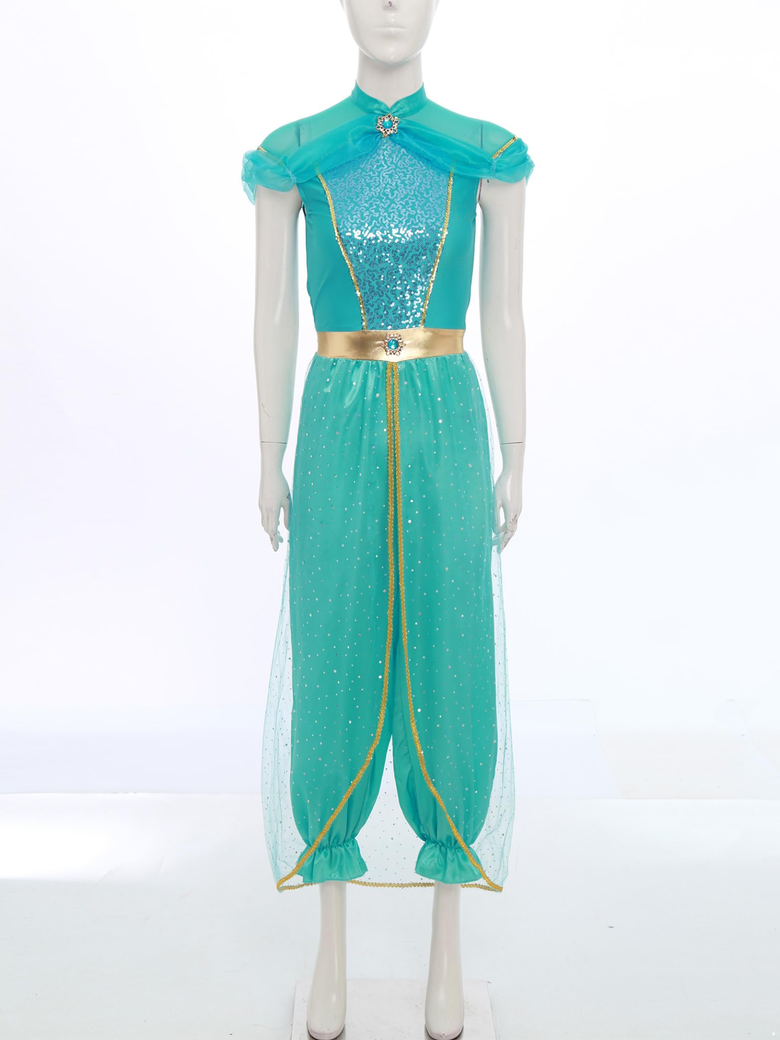 Mono De Baile Donna Costume Di Aladino Donna Costume Da Principessa Jasmine Con Frange Danza Del Ventre Halloween Natale Cosplay S4xl
