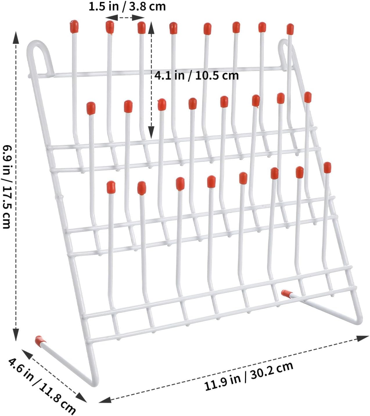 ERINGOGO Laboratory Metal Draining Drying Rack for Test Tubes and Beakers Position Science Lab Equipment with Easy Drain Design Quick Assembly Practical Stand for Research and Educational