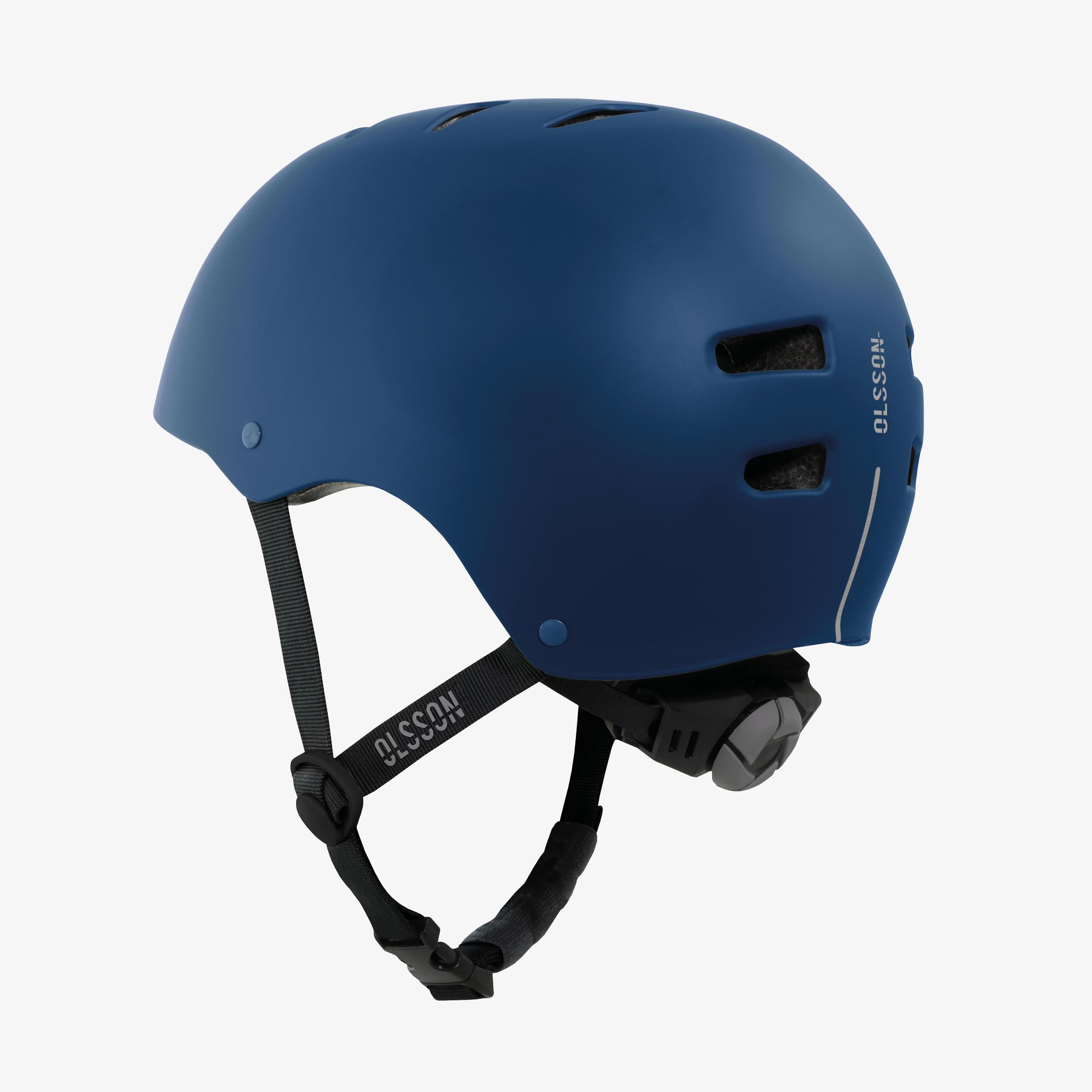 OLSSON - Casque Urban Rider - Tailles S à L (54-58 cm) - Réglable - Homologué - Résistant aux Chocs 360° - Doublure Amovible - Ventilation - pour trottinettes, Rollers, vélos et Skate (Bleu, S)