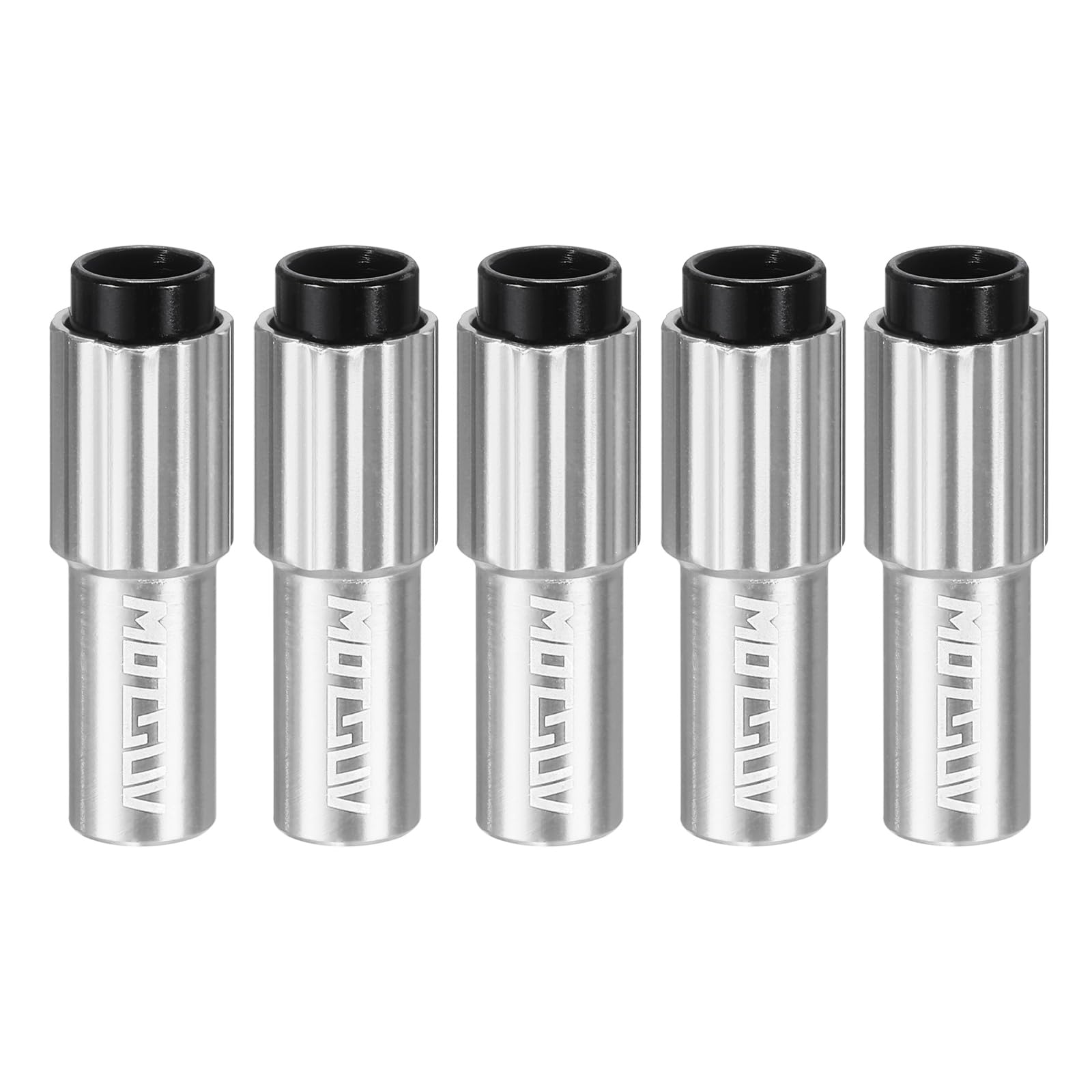 sourcing map 5pcs Bike Inline Cable Adjuster Aluminum Alloy Brake Cable Gear Shift Connector Indexed Inline Cable Tension Adjuster Housing Screws for Mountain and Road Bikes, Gray
