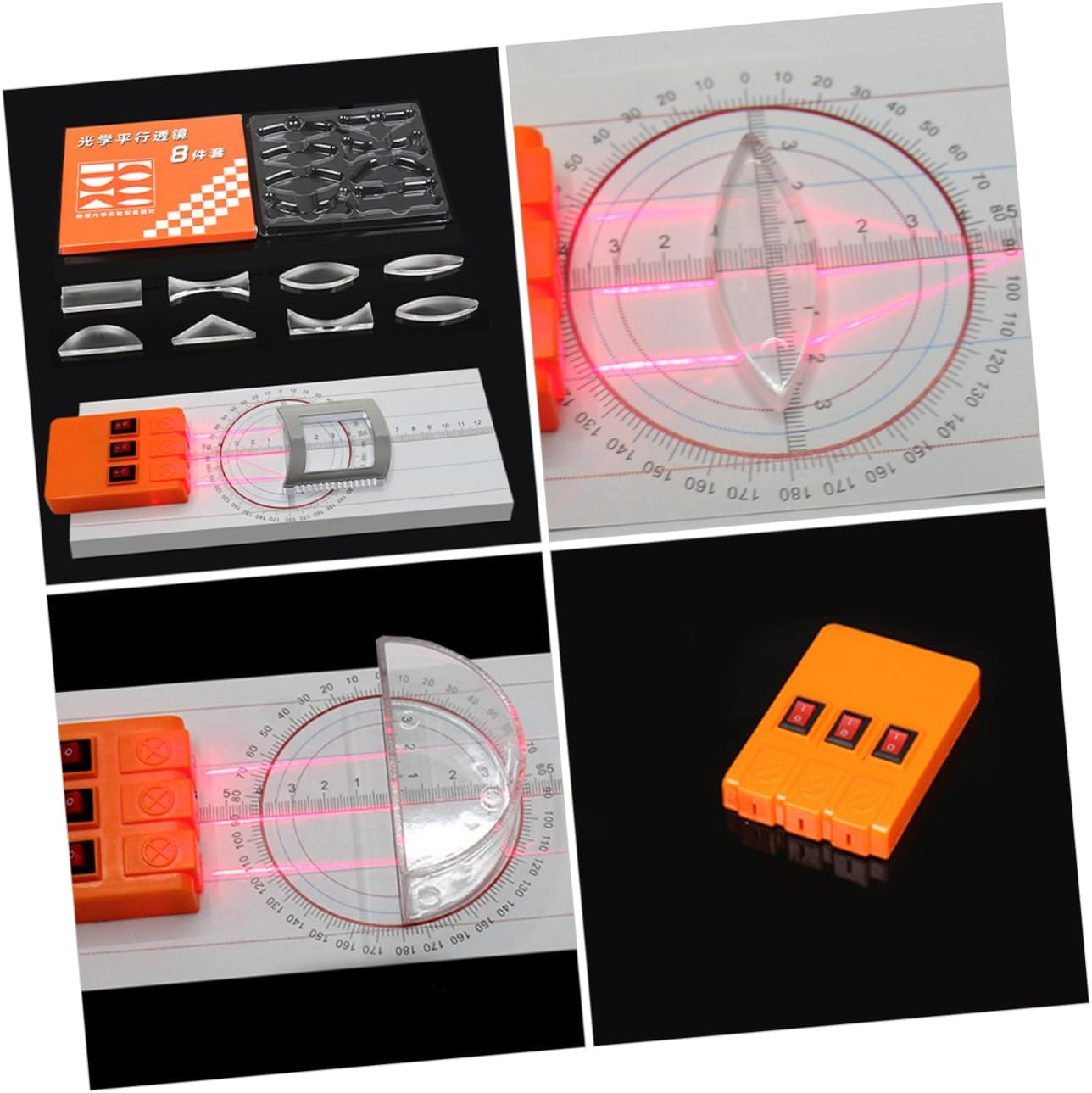 Physical Optical Kit Physics Experiment Set Convex Concave Lenses Refraction Reflection Educational Physics Toy Science Classroom Tool