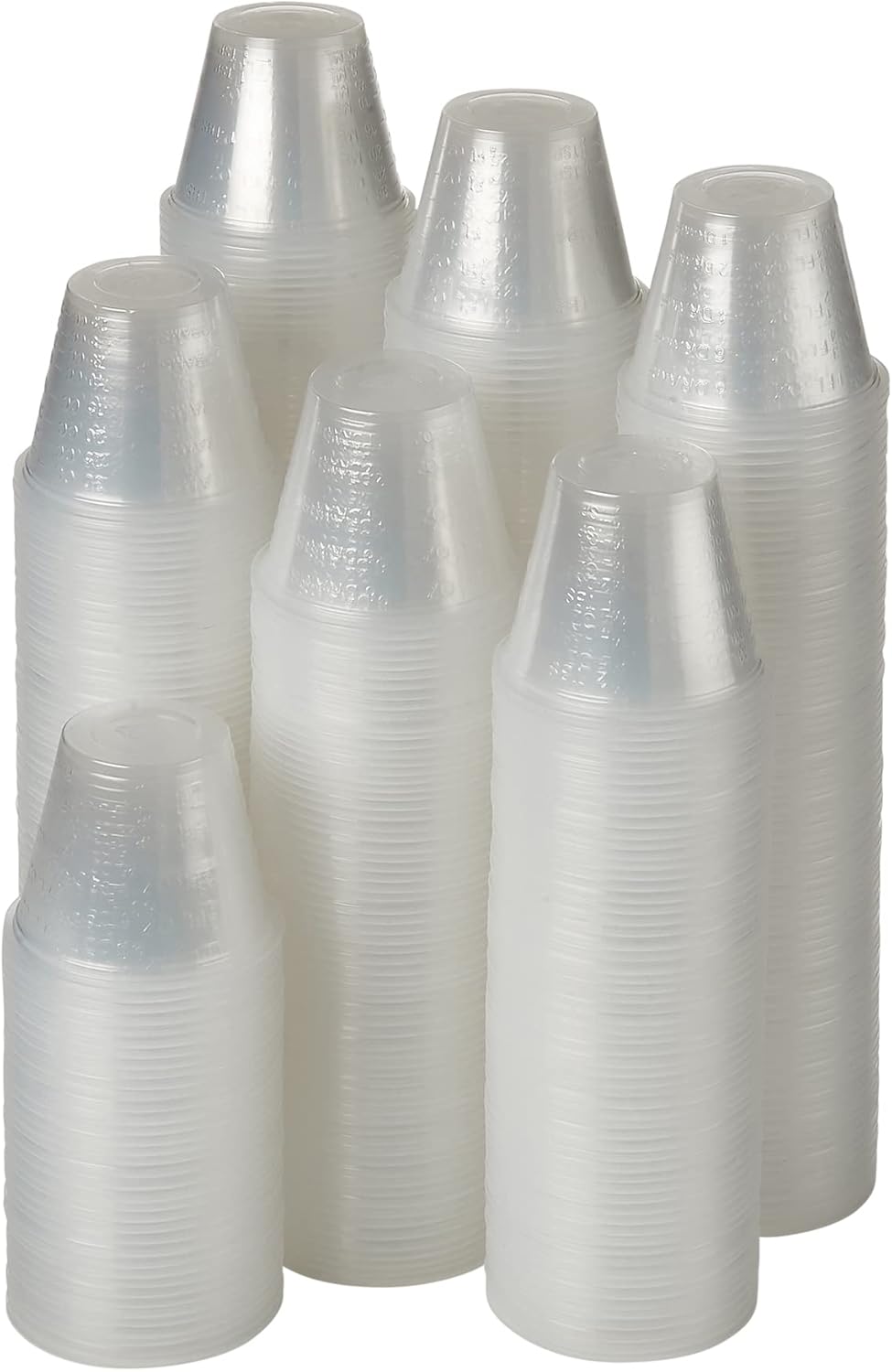 Clear Medicine Cups (1oz) Pack of 500 Plastic Disposable Graduated
