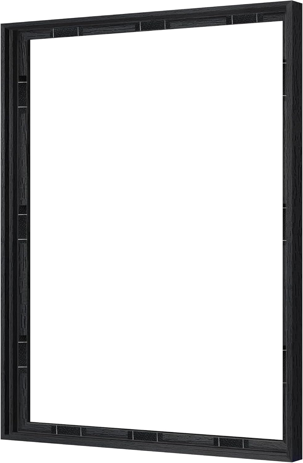 Abtgt 16x20 Canvas Floating Frame with 0.9" Deep, Black Floater Frame for Canvas Paintings with Adhesive, Vertical or Horizontal Wall Art frame for Prints Oil Painting Diamond Decor, 1 Pack. Black 16x20