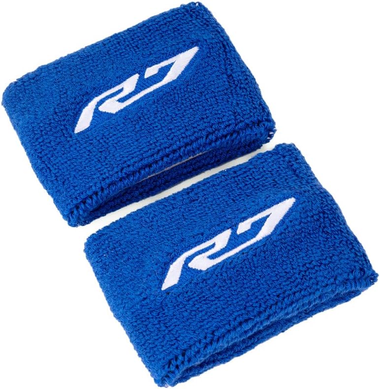 Fits for YAMAHA R7 YZFR7 YZF-R7 YZF R7 2021 2022 2023 2024 2025 Motorcycle Accessories Front Rear Brake Fluid Reservoir Sock, UV-Resistant, Scratch-Guard, Easy Install (Blue, 2pcs)
