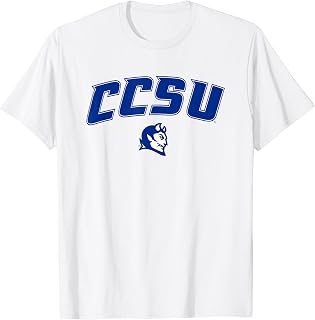 Central Connecticut State Blue Devils Arch Over White T-Shirt