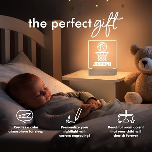 Miniatura 2 de With Love From Julie Luz nocturna personalizada para niños, niñas, niños, regalos personalizados para decoración de dormitorio de bebé niño