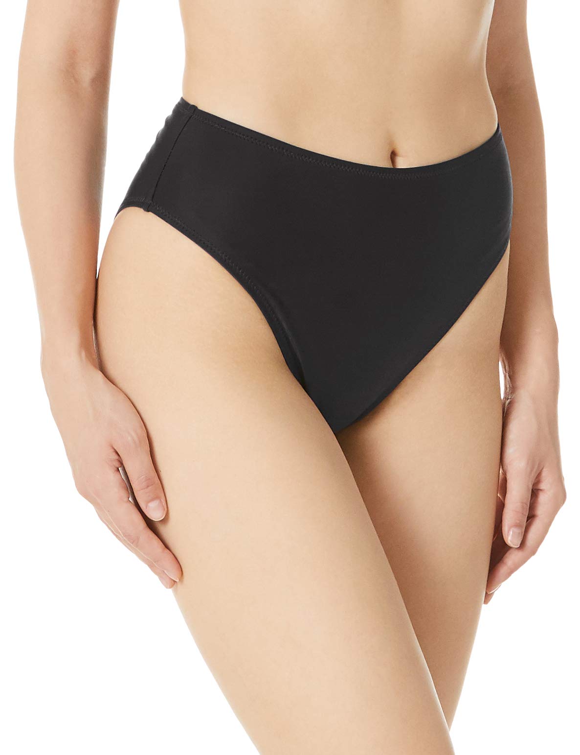 Ocean Blues Women's Black High Cut High Waisted Bikini Bottom Size X-Large