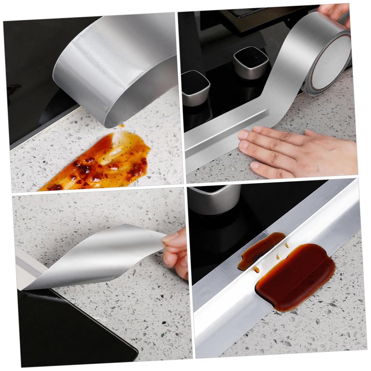 Veemoon 3rollos Cinta De Aluminio Adhesiva Resistente Alta Temperatura Para Reparaciones Eléctricas y Aislamiento Térmico Longitud Para Sistemas Hvac y Uso Industrial