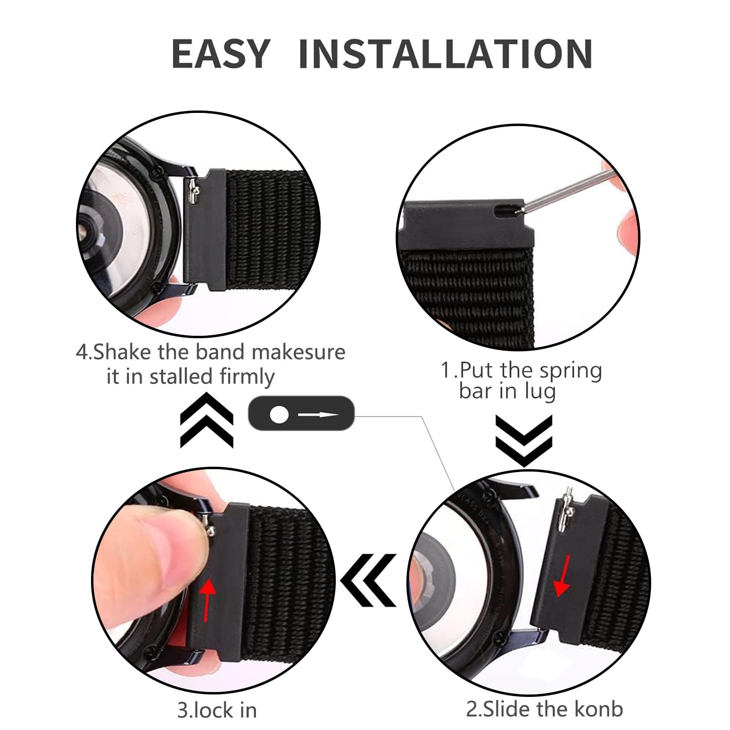 Nylon opaska elastyczna kompatybilna Garmin Venu Sq/Sq 2 Music, opaska 20MM do Garmin Venu 2 Plus/Vivoactive 5/3/3 Music/Forerunner 55 245 645