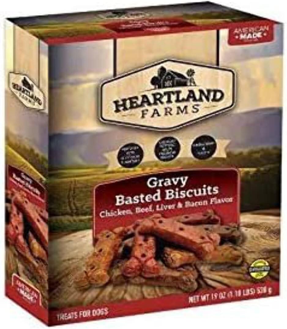 Heartland Farms Gravy Basted Dog Treat Biscuits 19 oz. Pet Supplies