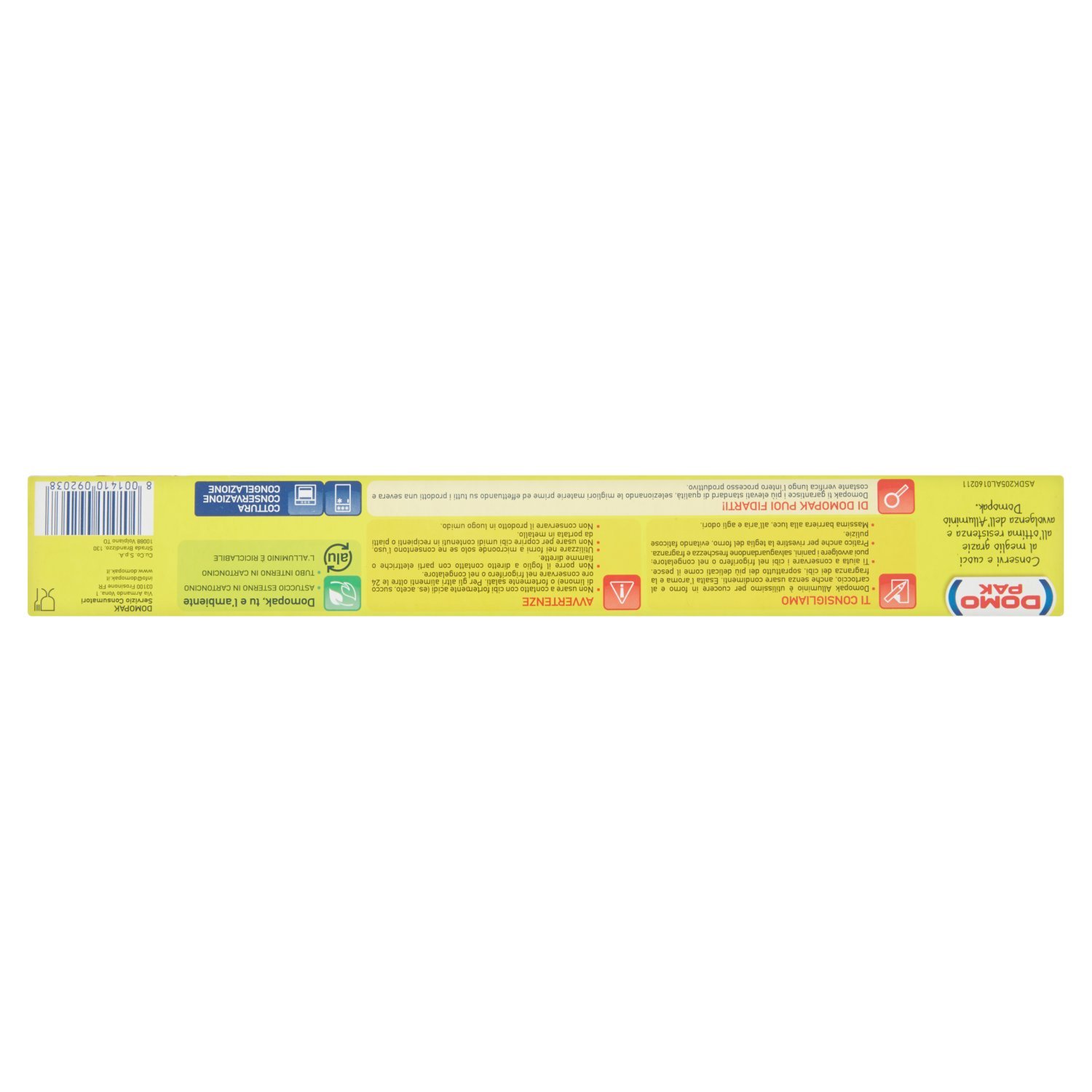 Domopak - Alluminio, Resistente Adatto Per Conservare e Cuocere - 16 Metri