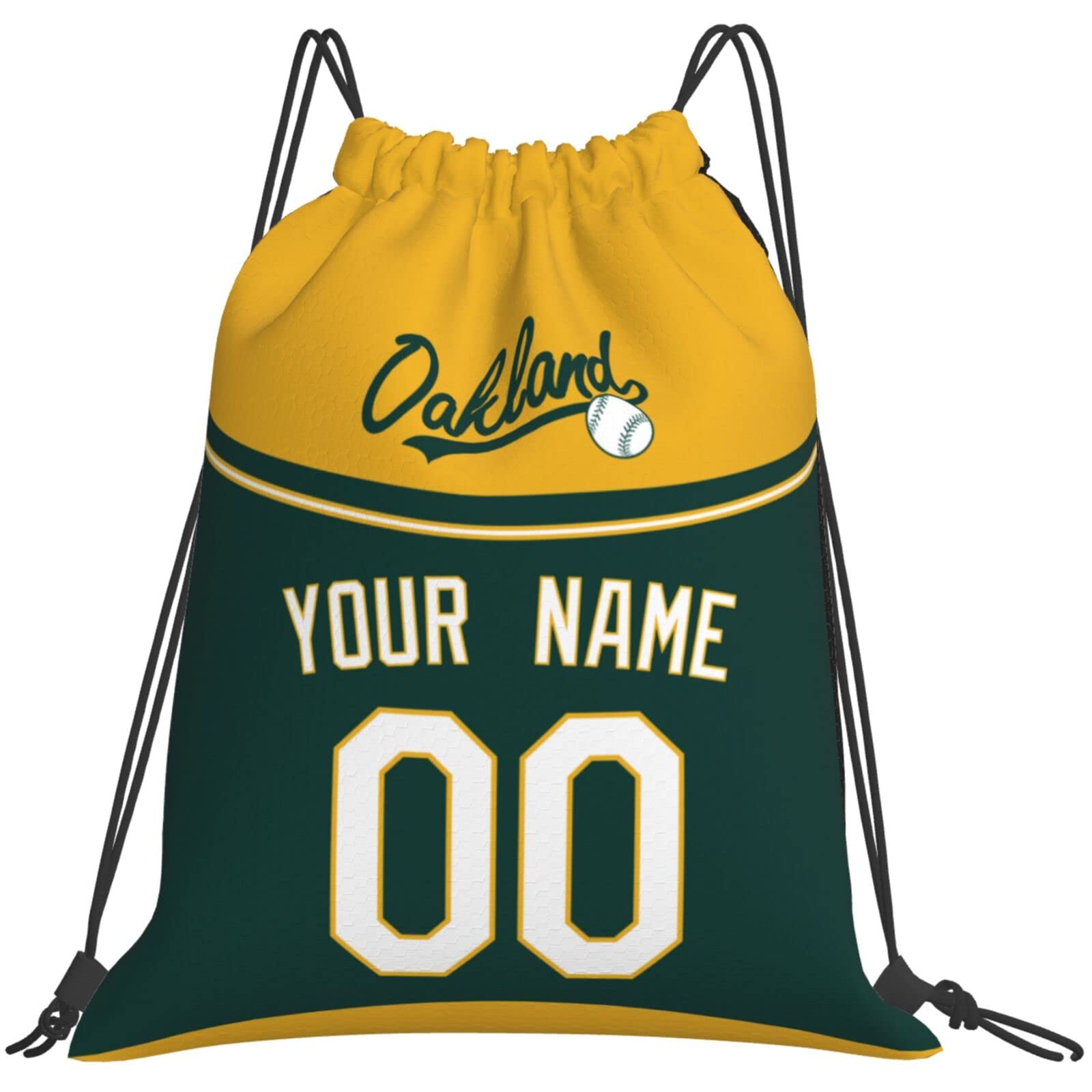 INAOO Drawstring Bags Oakland Personalized Backpack Gifts for Men Women