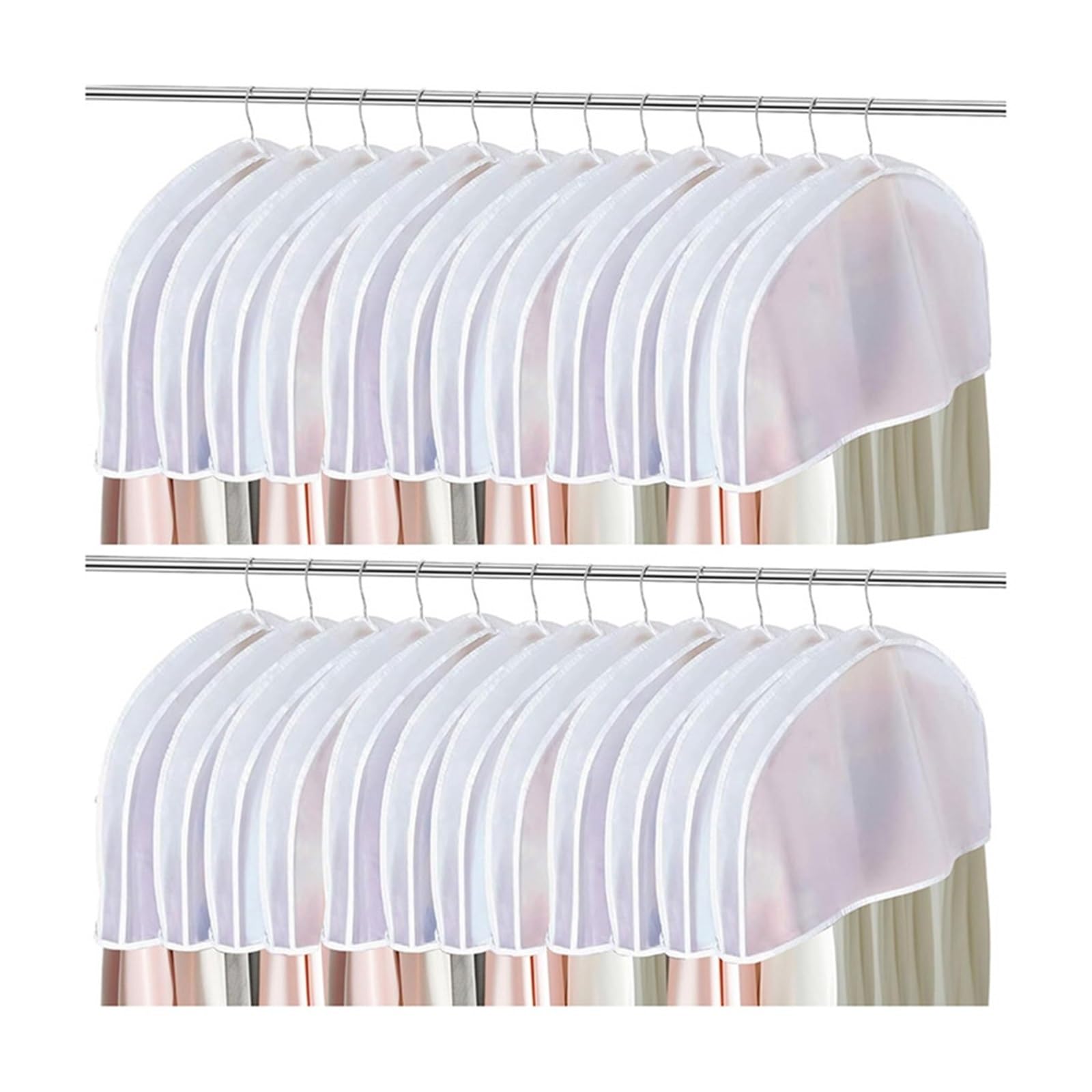 custodie per abiti Garment Covers 24PCS For Hanging Clothes, Dust For, Shoulder For